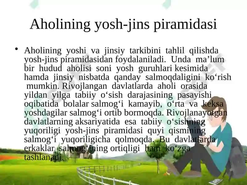 Aholining yosh-jins tarkibi 7