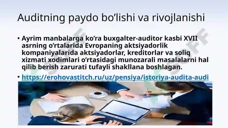 "Auditning mohiyati, uning maqsadi va vazifalari" 7