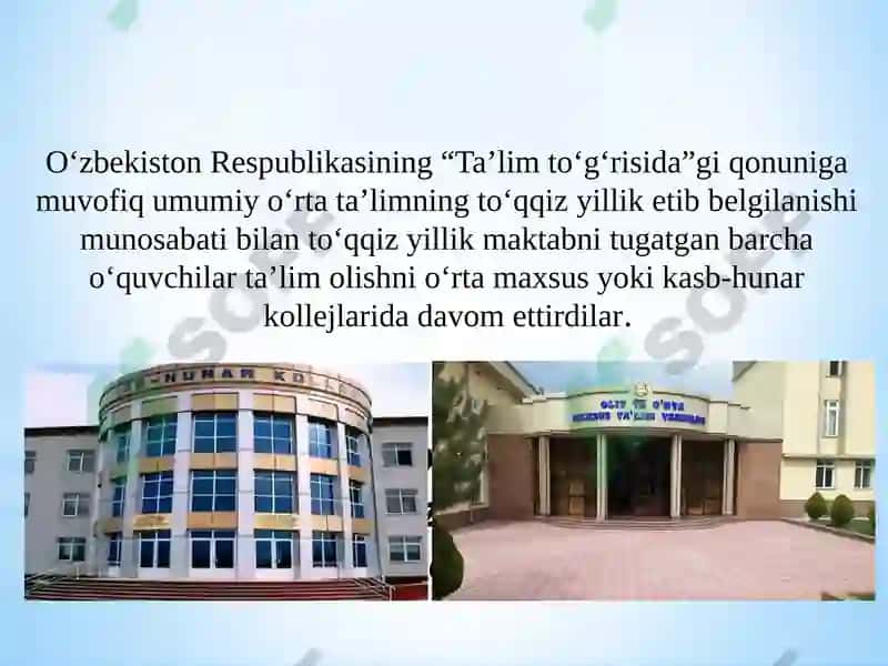 Kadrlar tayyorlash va ta’lim sohasini isloh qilish 7