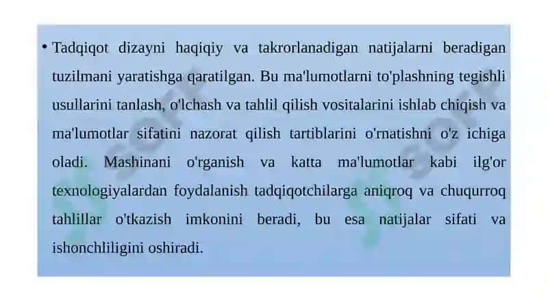 Tadqiqot Usullari va Ko'nikmalar 7