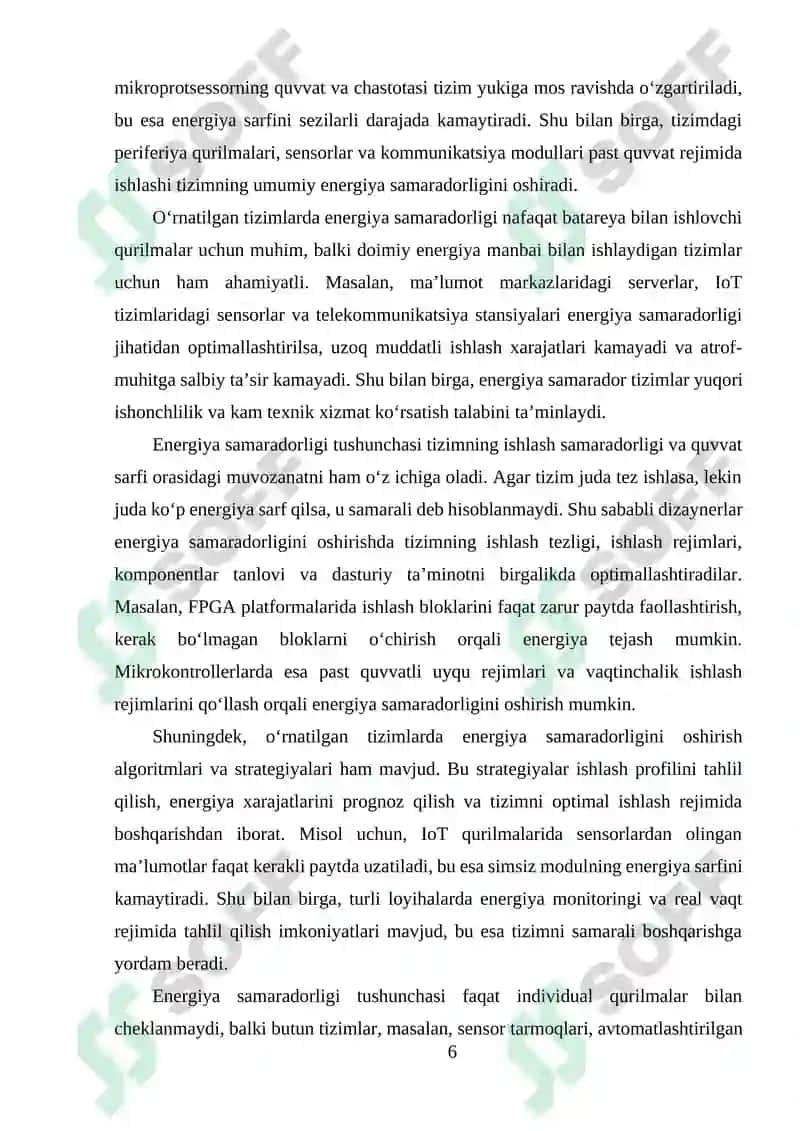 O‘RNATILGAN TIZIMLARDA ENERGIYA SAMARADORLIGINI OSHIRISH USULLARI 7