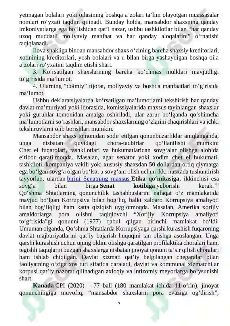 JAHON TAJRIBASIDA KORRUPSIYAGA QARSHI KURASH MEXANIZMLARI 7