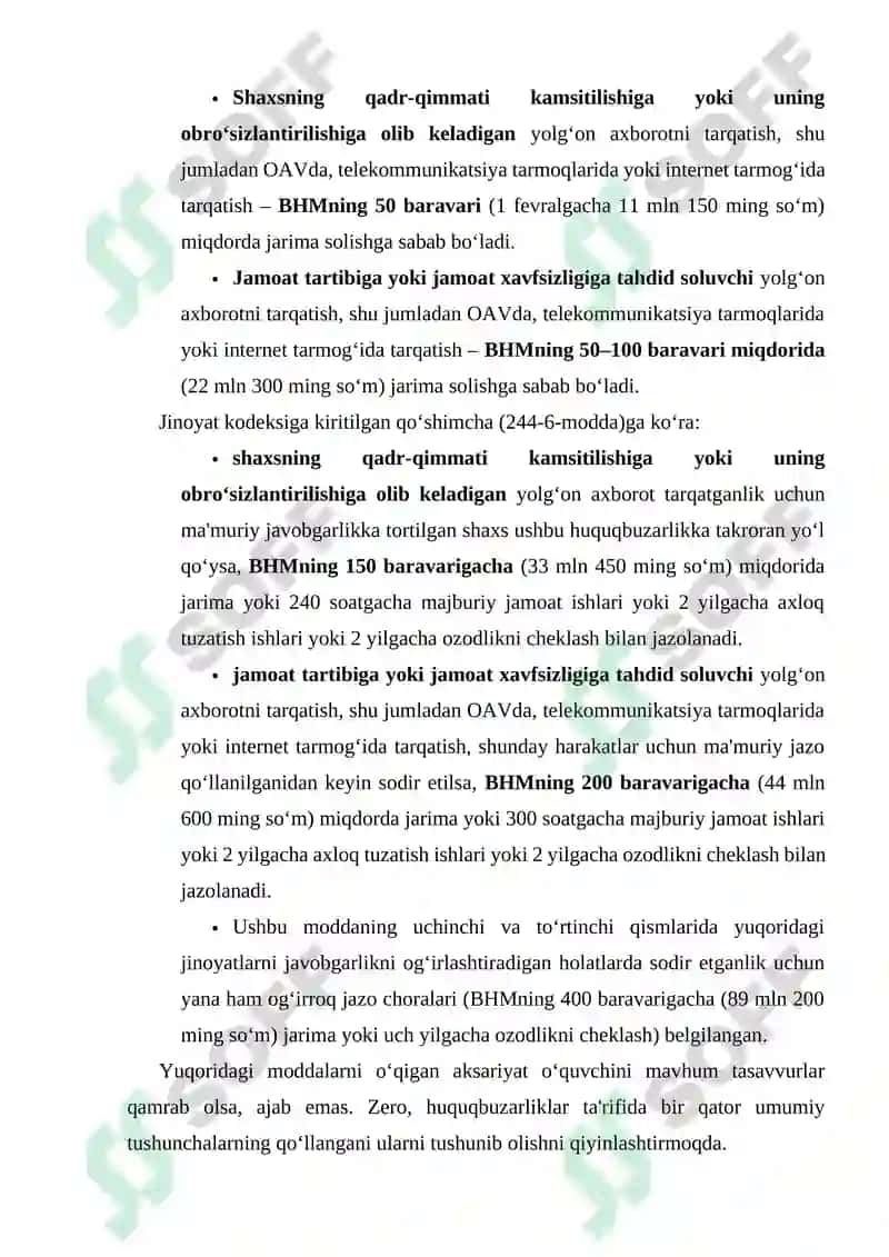Yolg‘on Xabar Berishning Jinoiy-Huquqiy Xususiyatlari 7