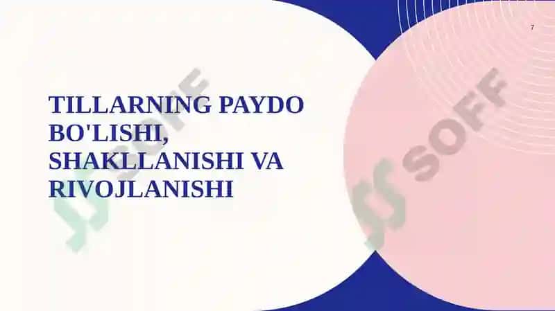 Tilshunoslik fanining o'rganish obyekti 7