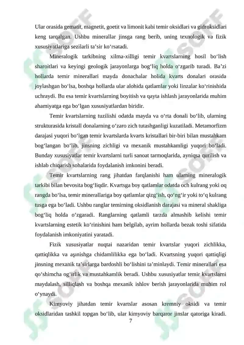 Temir kvartslar asosida noruda materiallar 7
