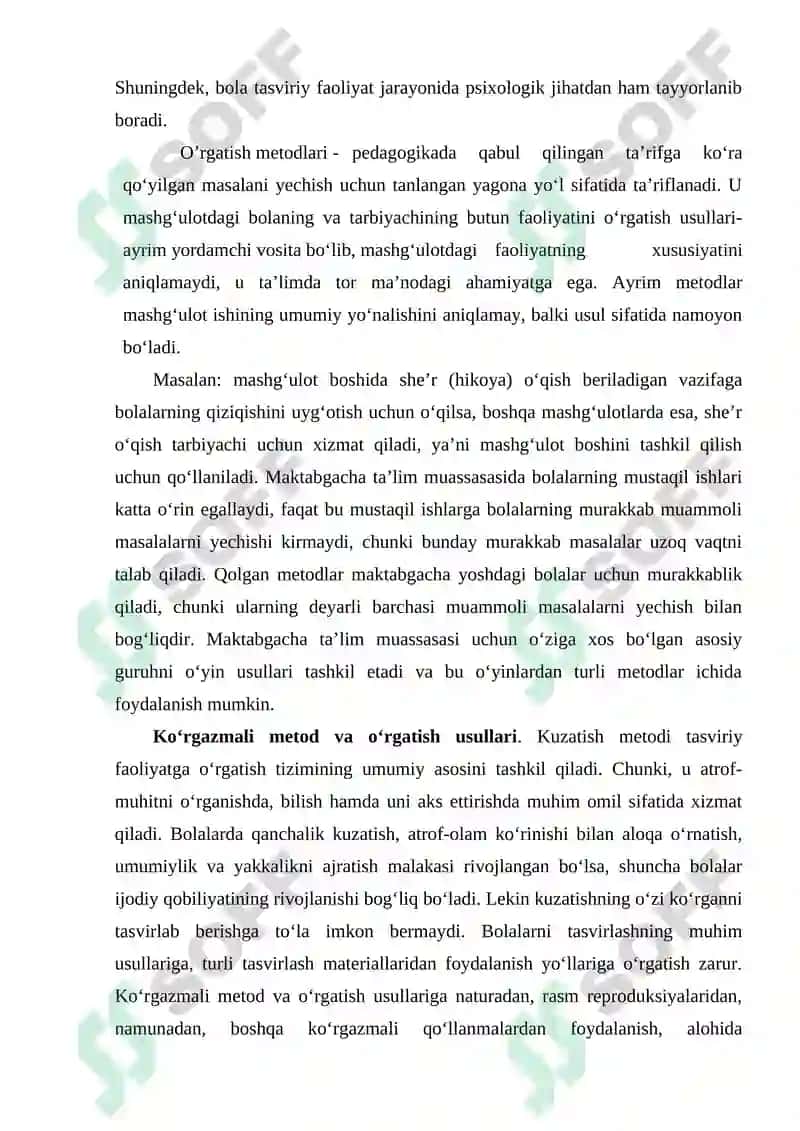 Maktabgacha yoshdagi bolalarni tasviriy qobilyati va ijodkorligini rivojlantirish 7