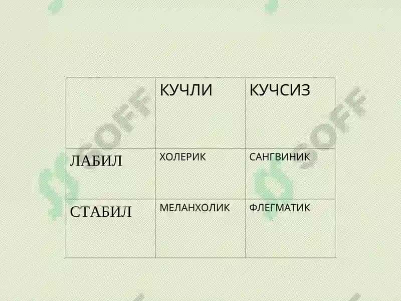 Темперамент назариялари 7