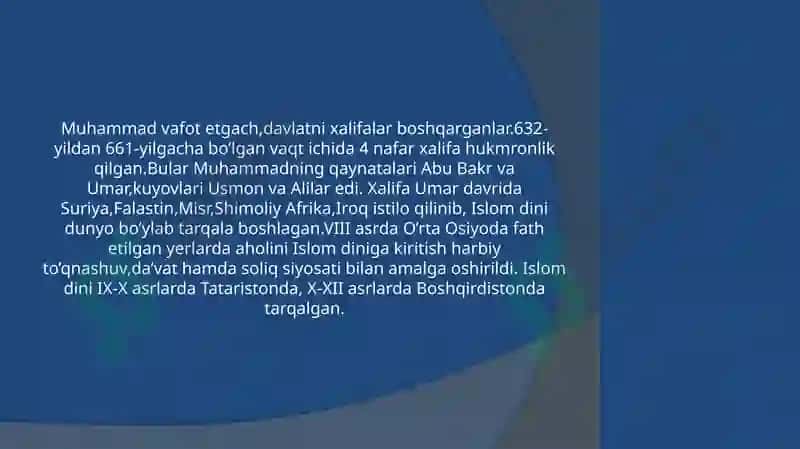 Islomdini Sivilizatsiyasi 7