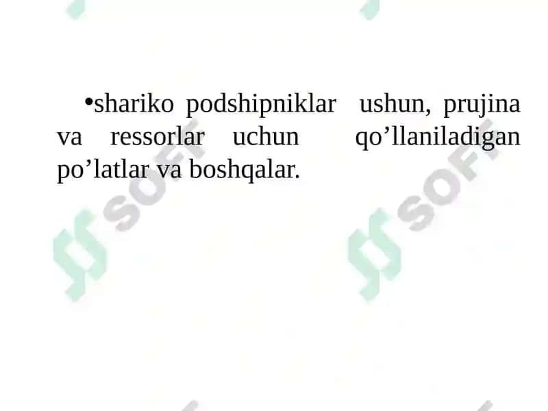 MASHINASOZLIKDA QO’LLANILADIGAN DETAL VA ZAGOTOVKALAR UCHUNMATERIALLAR TANLASH 7