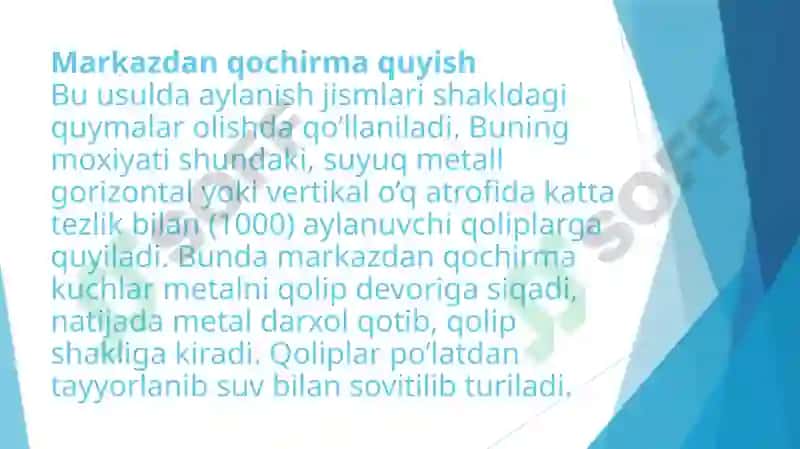 Uzluksiz quymaolish texnologiyasi 7