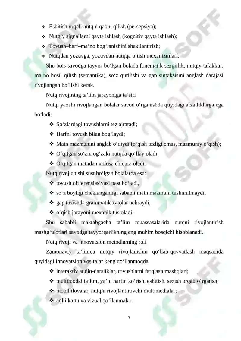 "Maktabgacha yoshdagi bolalarni savodga o‘rgatishda innovatsiyalardan foydalanish" 7
