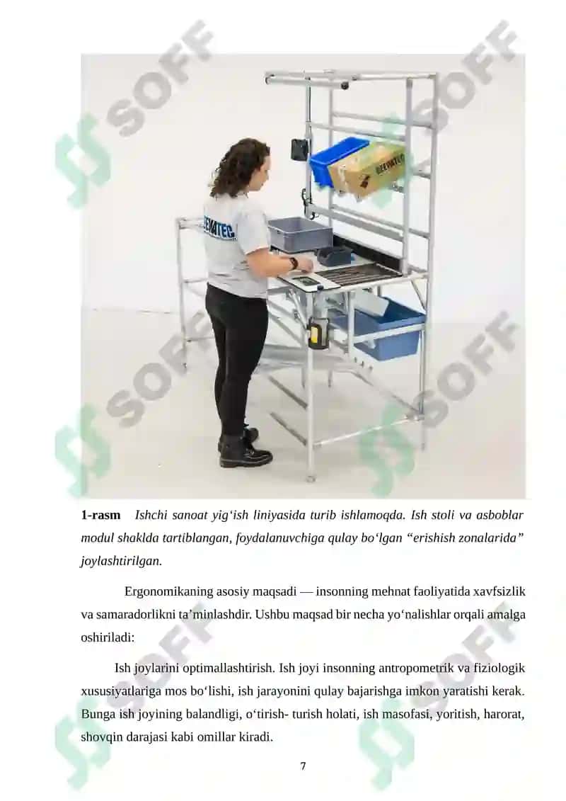 Ishlab  chiqarishda jarohatlanish xavfini kamaytirishda erganomik usullarning samaradorligi 7