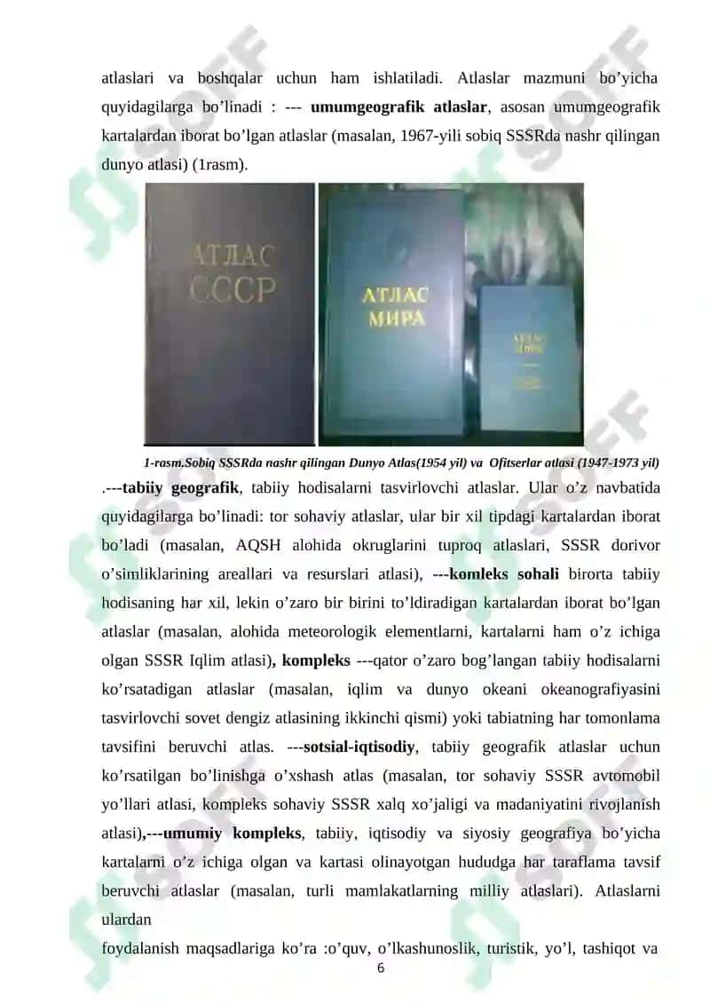 ATLAS KARTALARINI TUZISH, GEOGRAFIK ASOS ELEMENTLARINI SHAKLLANTIRISH 7