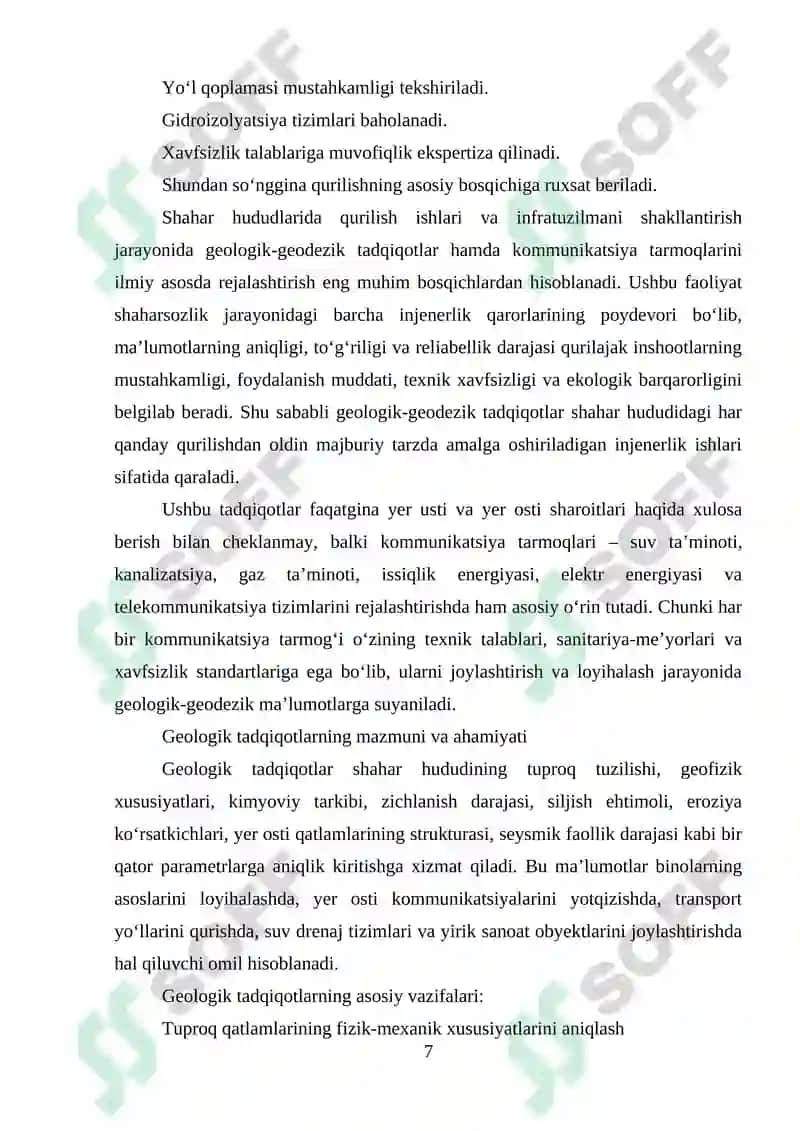 Shaharlarda Injenerlik Tayyorgarlik Ishlarini Olib Borish 7