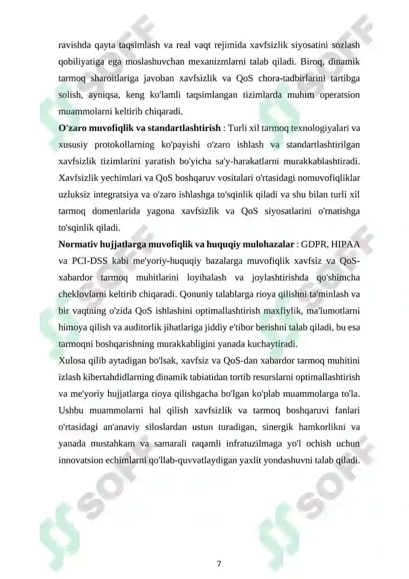 EESP QoS boshqaruvini qo'llab-quvvatlaydigan xavfsizlik protokoli 7
