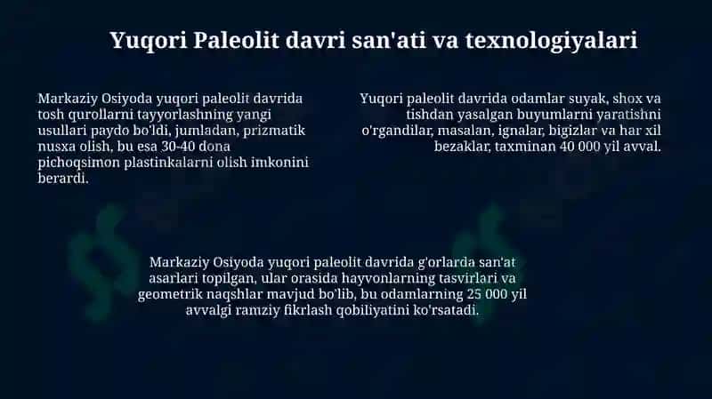 Oʻrta Osiyo paleolit davrida 7