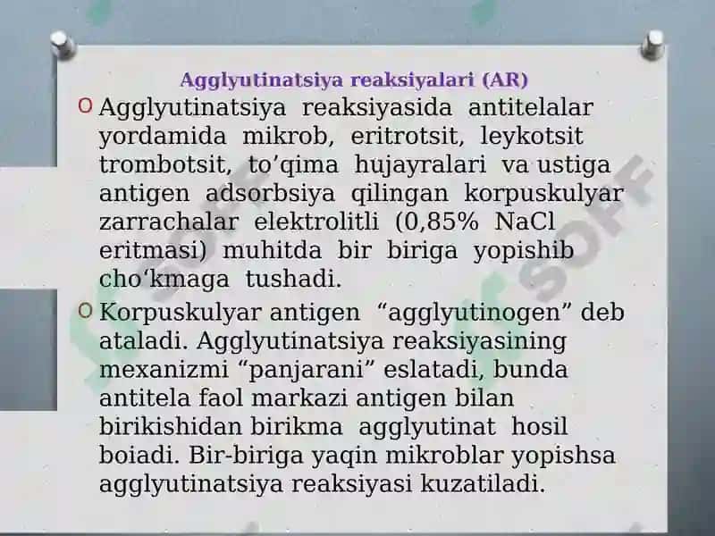 Serologik reaksiyalar. Vaktsina va immun zardoblar 7