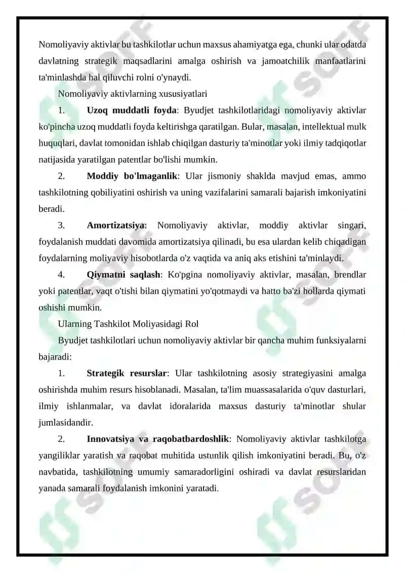 BYUDJET TASHKILOTLARINING NOMOLIYAVIY AKTIVLAR HARAKATI TO'G'RISIDAGI HISOBOTI 7