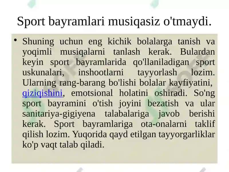 5-Mavzu: Sportbayramlarini tashkil qilish va o‘tkazish 7