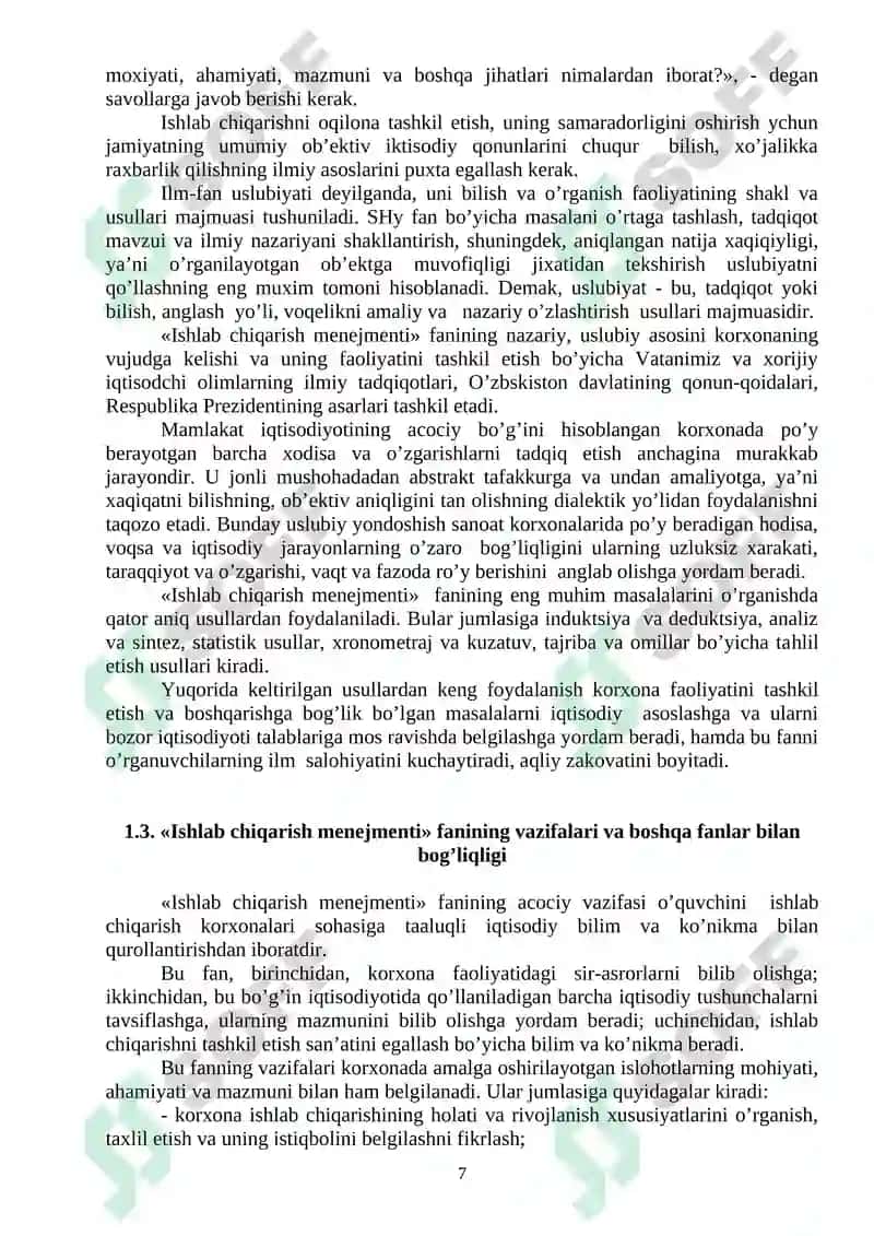Ishlab chiqarish menejmenti 7