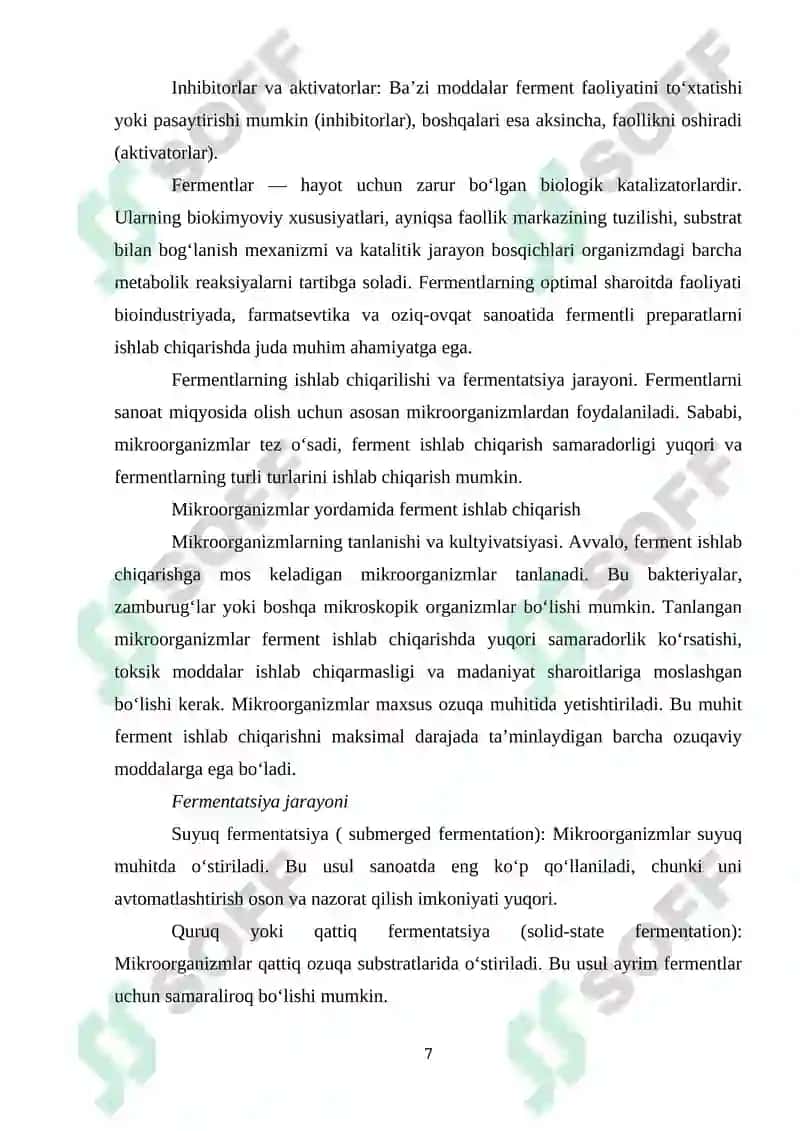 Fermentli Preparatlar Ishlab Chiqarish 7