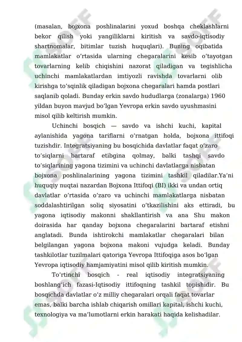 Xalqaro iqtisodiy tashkilotlar: mohiyati, zaruriyati, funksiyalari va guruhlanishi 8