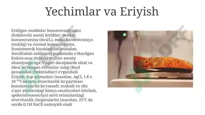 Kimyo fanlarining nazariy va amaliy komsepsiyalari 8