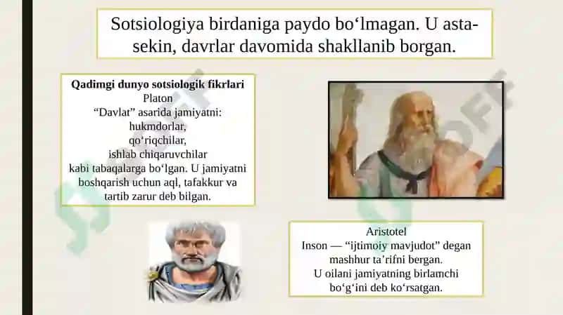 sotsiologik tafakkurning shakllanishi 8