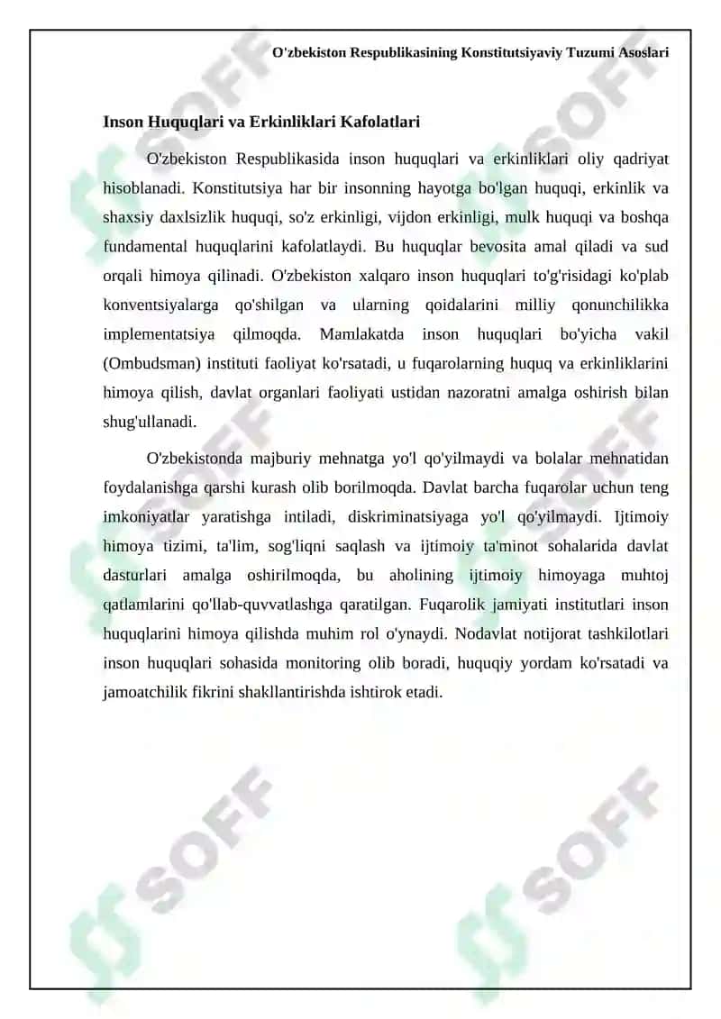 O'zbekiston Respublikasining Konstitutsiyaviy Tuzumi Asoslari 8