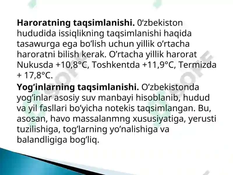 O`ZBEKISTON IQLIMI YIL FASILLARI 8