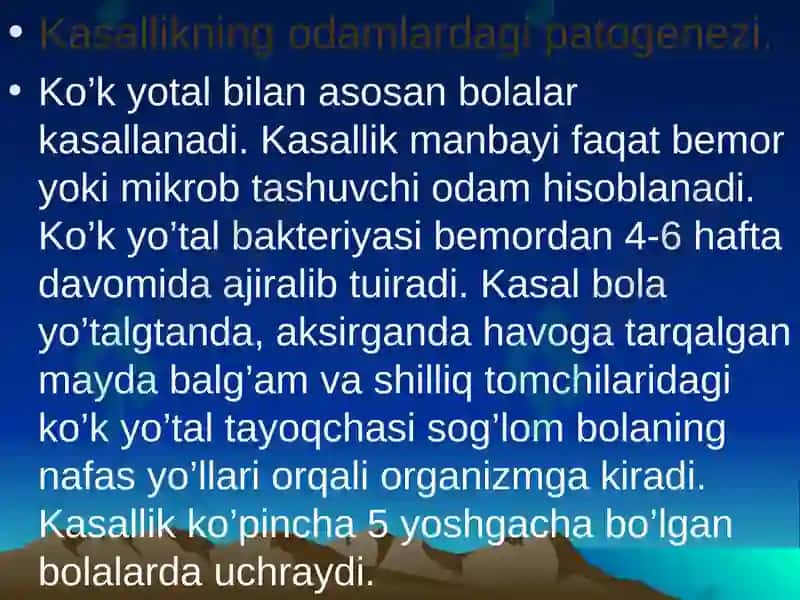Havo-tomchi infektsiyalari qo’zg’atuvchilari. Bo’g’ma, ko’k yo’tal, parako’k yo’tal kasalliklarini mikrobiologik usullarda aniqlash 8