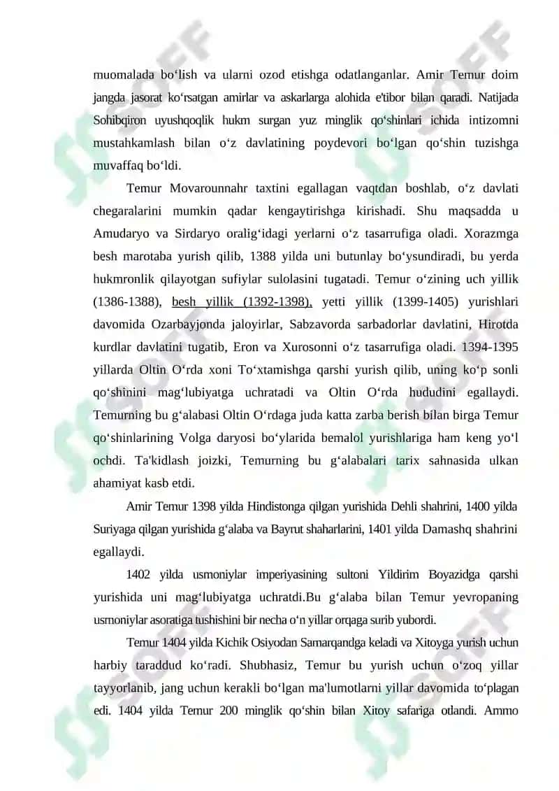 AMIR TEMUR DAVLATINING DAVLATCHILIK TARIXI 8