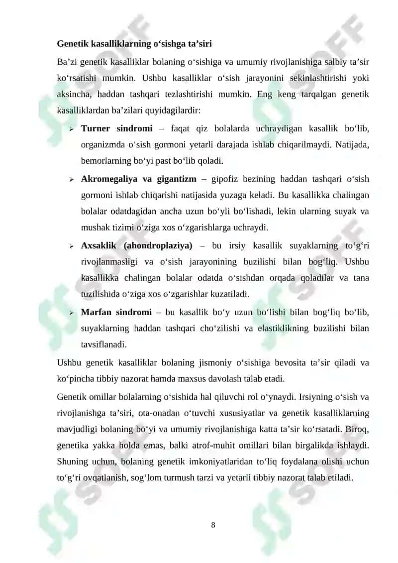 Bolalar o'sish jarayoni 8