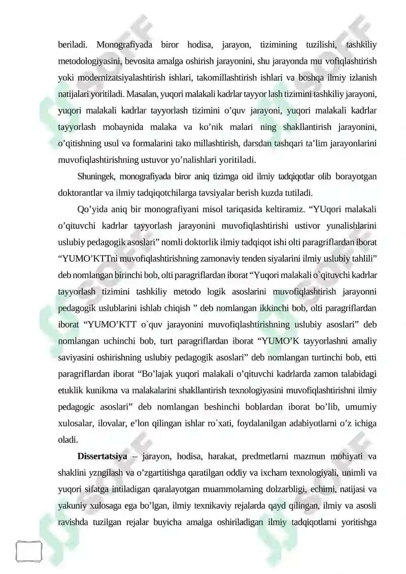 OTM KAFEDRASI PROFESSOR O'QITUVCHILARINING ILMIY FAOLIYATINI MONITORING QILISH TIZIMI 8