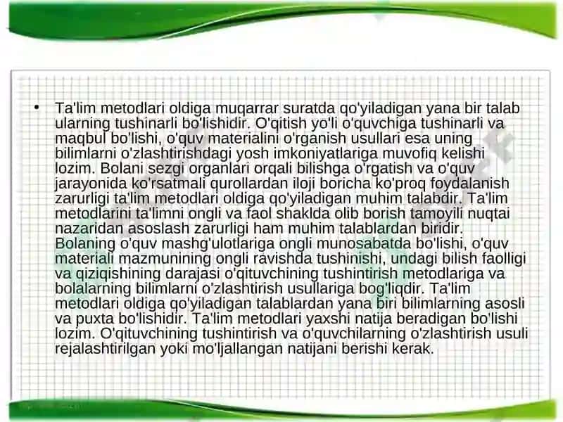 Ta’limning zamonaviy mеtоdlari va vоsitalari 8