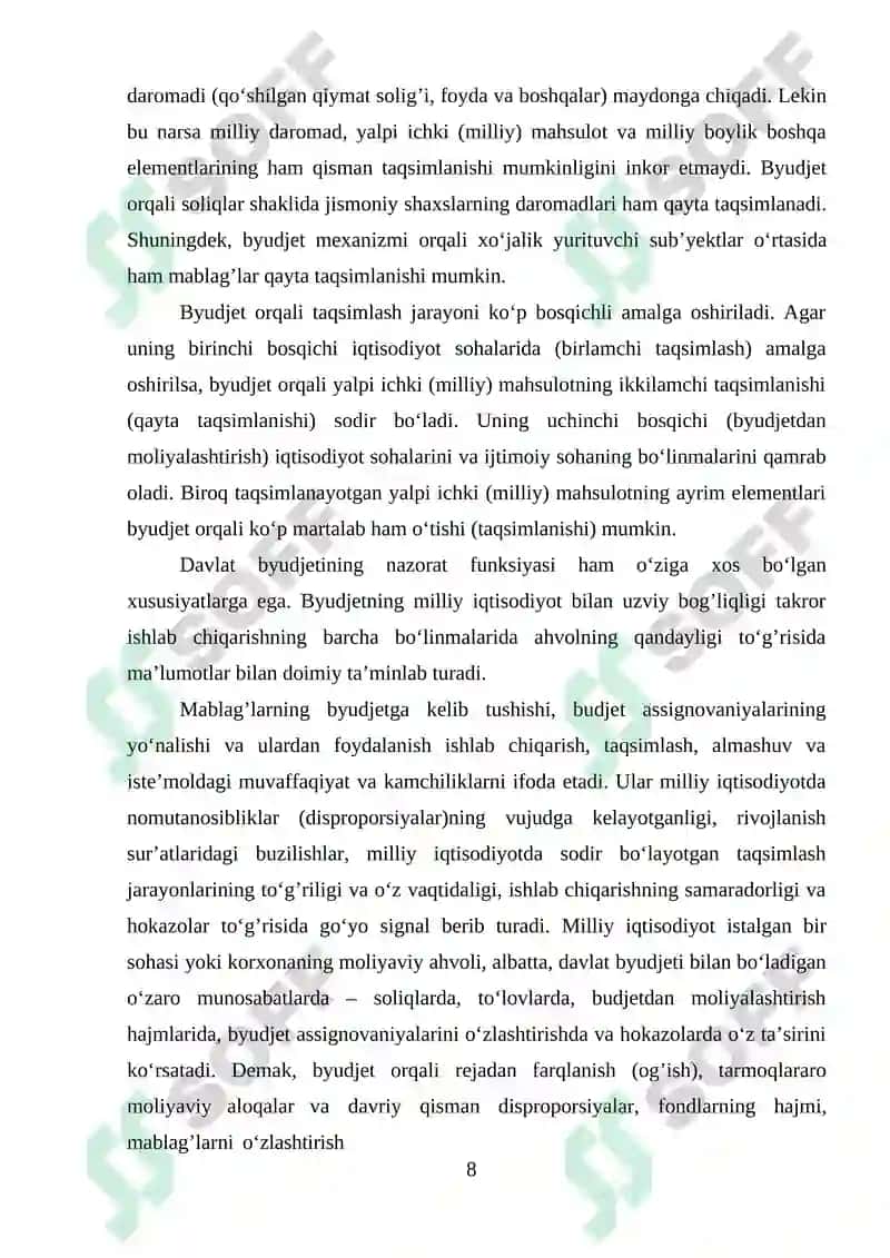 BYUDJET TAQCHILLIGI (DEFITSITI) VA ORTIQCHALIGI (PROFITSITI) TARKIBI VA SIKLIK KAMOMAD 8