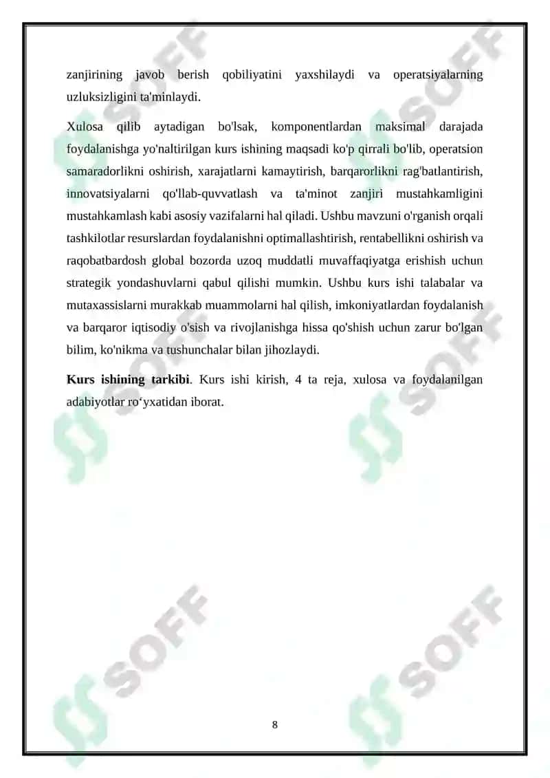 FIRMALAR FOYDASINI MAKSIMALLASHTROSH YO’LLARI 8