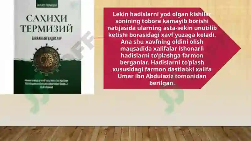 Imom Buxoriy va Imom Termiziyning hadis ilmiga qo’shgan hissalarini qiyosiy tahlili 8