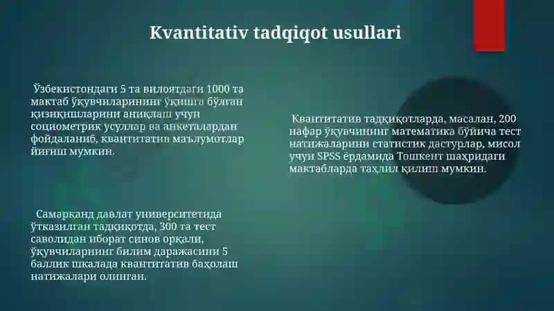 Pedagogik tashxislash fanining ilmiy tadqiqot metodlari 8