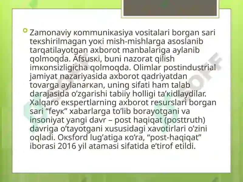 Mediasavodxonlik va axborot madaniyat tushunchasi evolyutsiyasi va dialektikasi 8