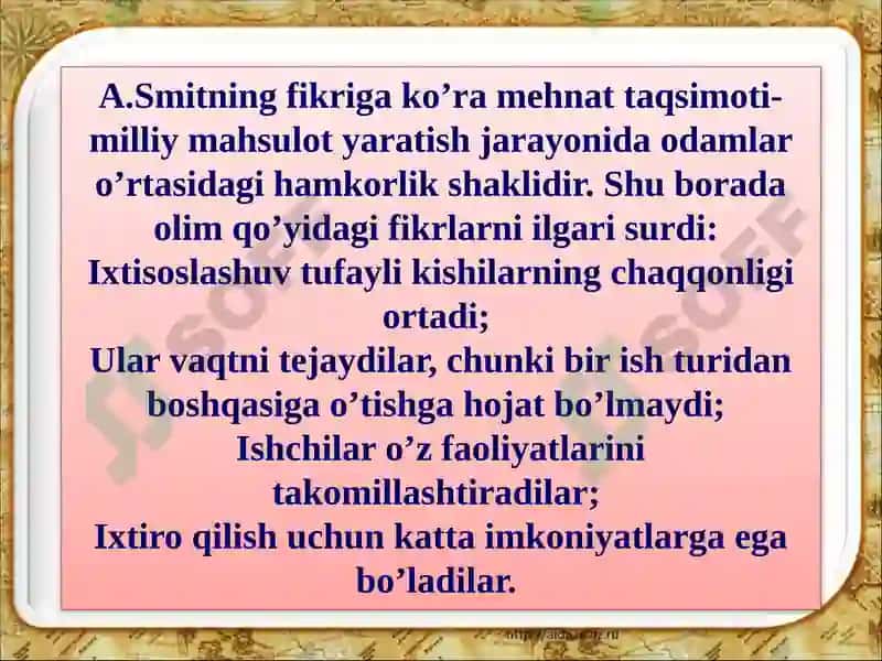 Angliya va fransiya klassik maktabning rivojlanishi 8