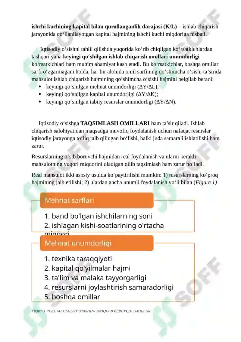 Iqtisodiy o’sishning mohiyati, asosiy tavsifnomasi va modeli 8