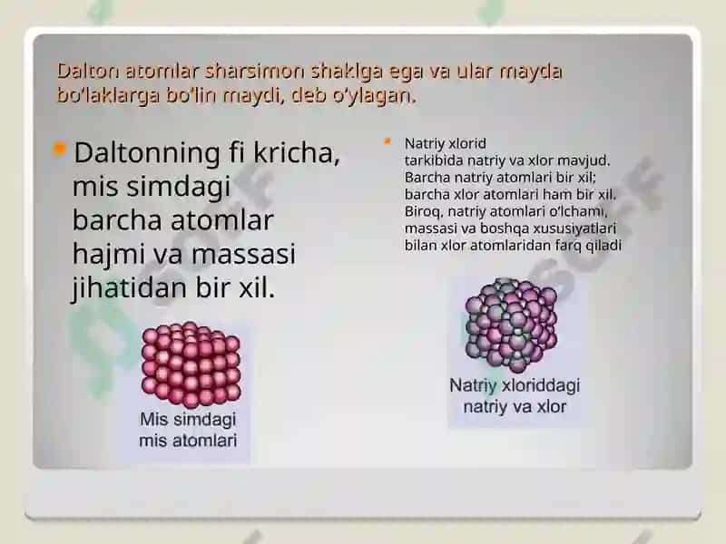 ATOM TUZILISHI MAVZUSINI O’QITISH METODIKASI 8