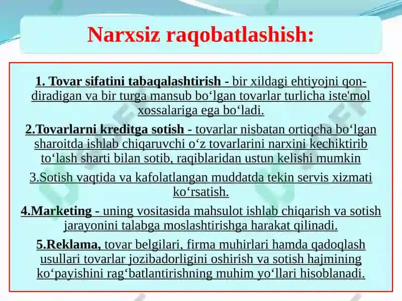 IQTISODIYOT NAZARIYASI 8