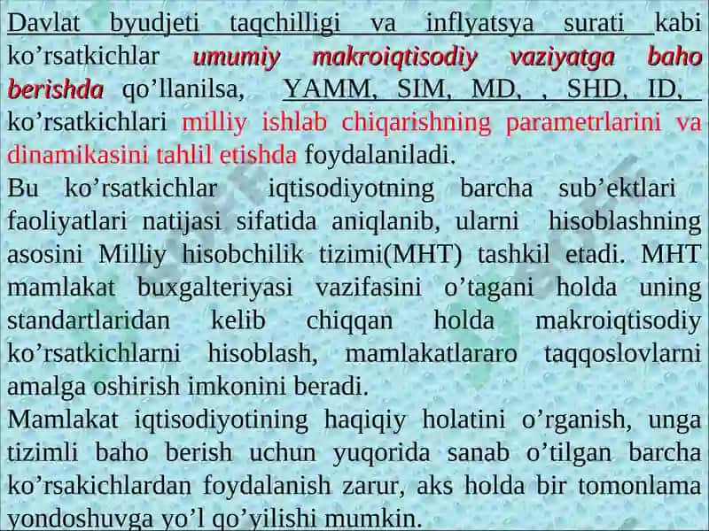 Mamlakat iqtisodiyoti rivojlanishi 8