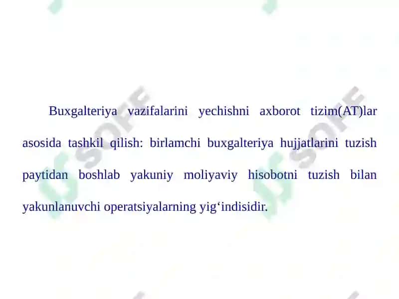 Buxgalteriya hisobi axborot tizimlari 8