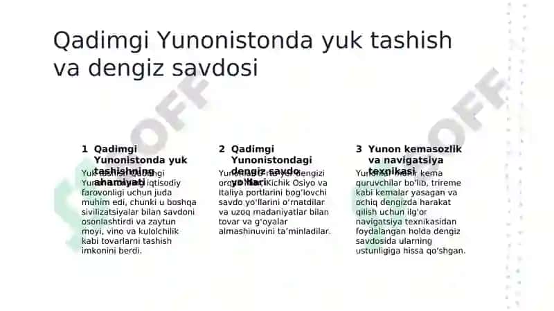Qadimgi Yunon iqtisodiy innovatsiyalari 8