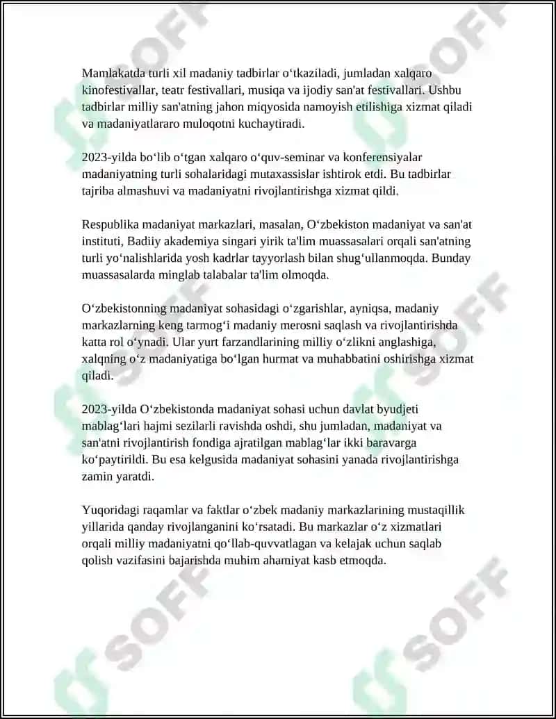 MUSTAQILLIK YILLARIDA OʻZBEKISTON MILLIY MADANIY MARKAZLAR FAOLIYATI 8