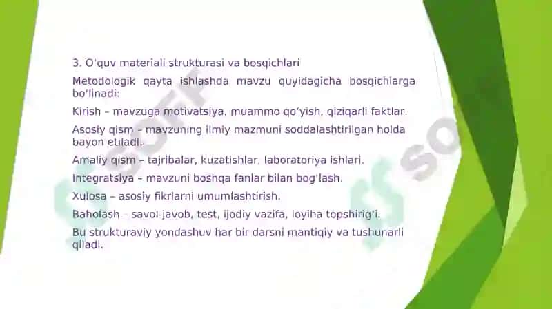 Ta’lim maqsadida yaratilgan botanika mavzularini metodolotik qayta ishlanishi. 8