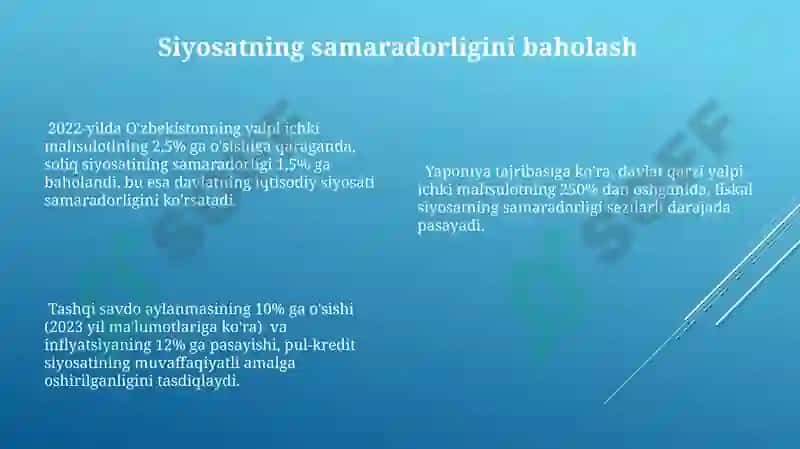 Ochiq iqtisodiyotda byudjet soliq- siyosati.ochiq iqtisodiyotda pul kredit siyosati 8